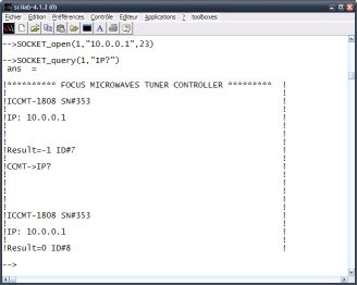 Focus iTuner driven with Scilab